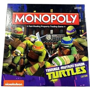 Monopoly TMNT Nickelodeon 2014 Teenage Mutant Ninja Turtles Board Game Complete